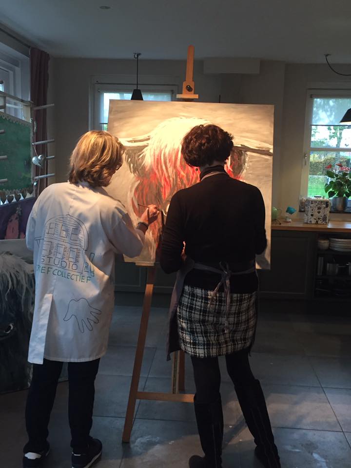 Schilderen op groot doek