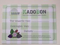 Cadeaubon in te vullen met een workshop naar keuze